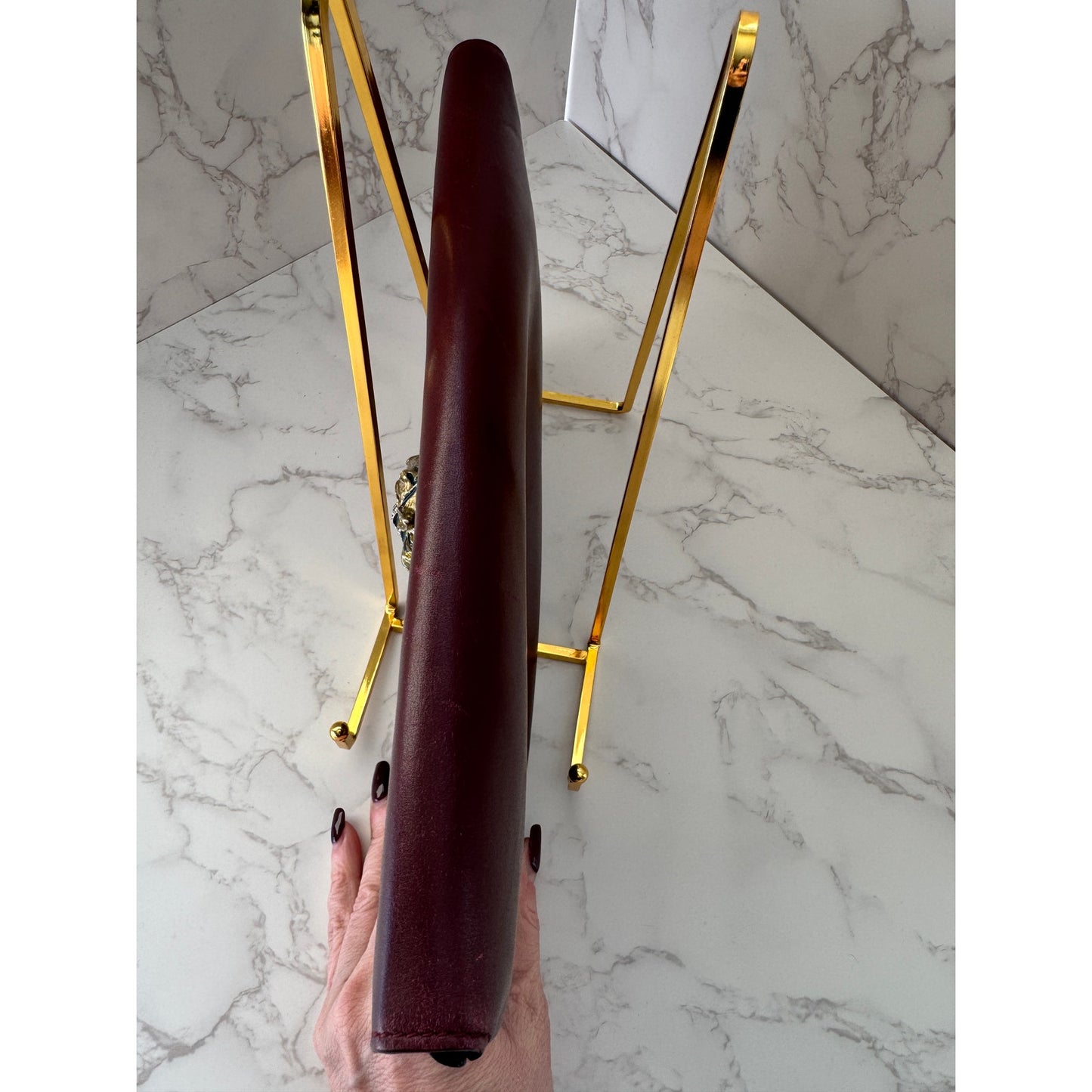 Gucci Rajah Burgundy Leather Clutch