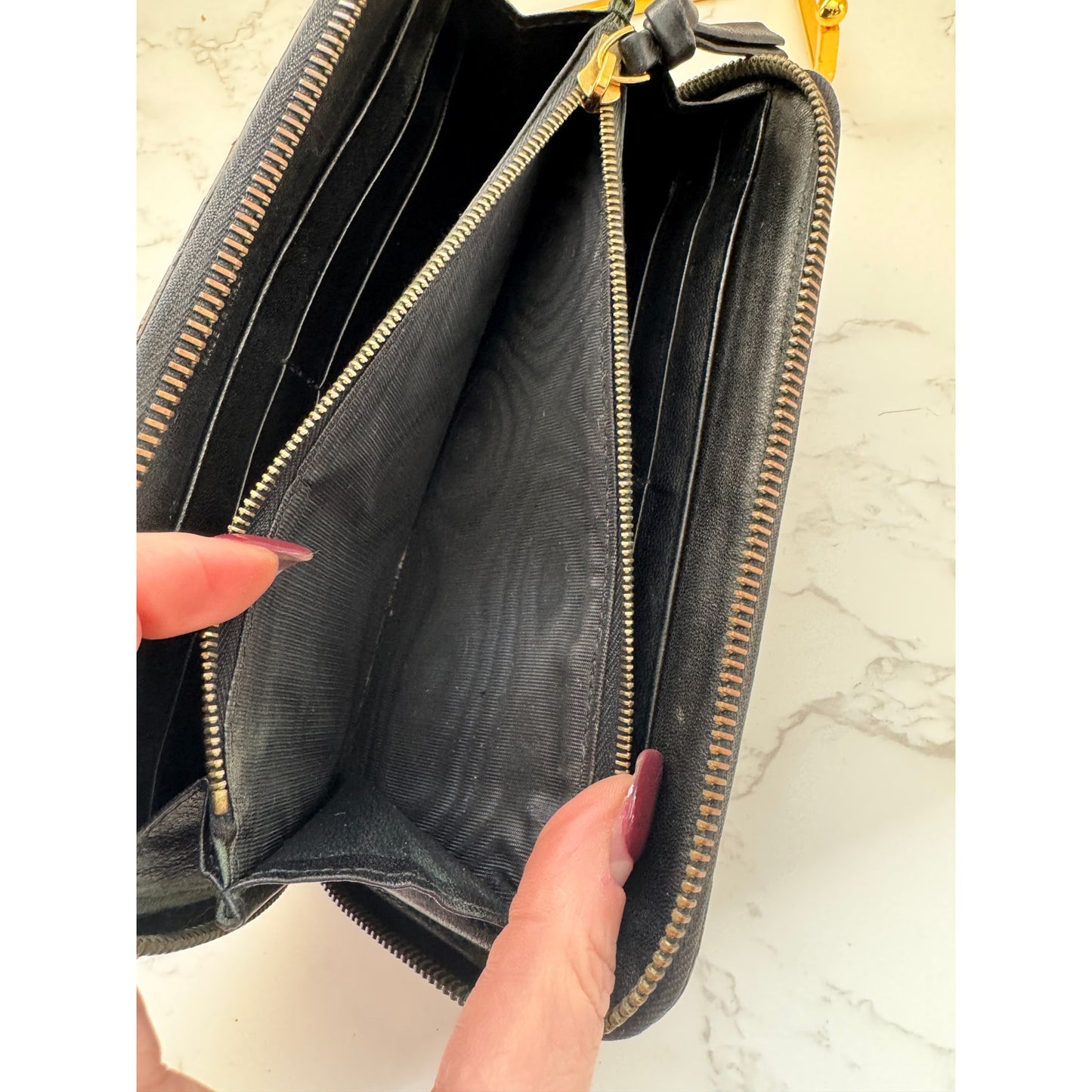 Bottega Veneta Intrecciato Black Long Wallet