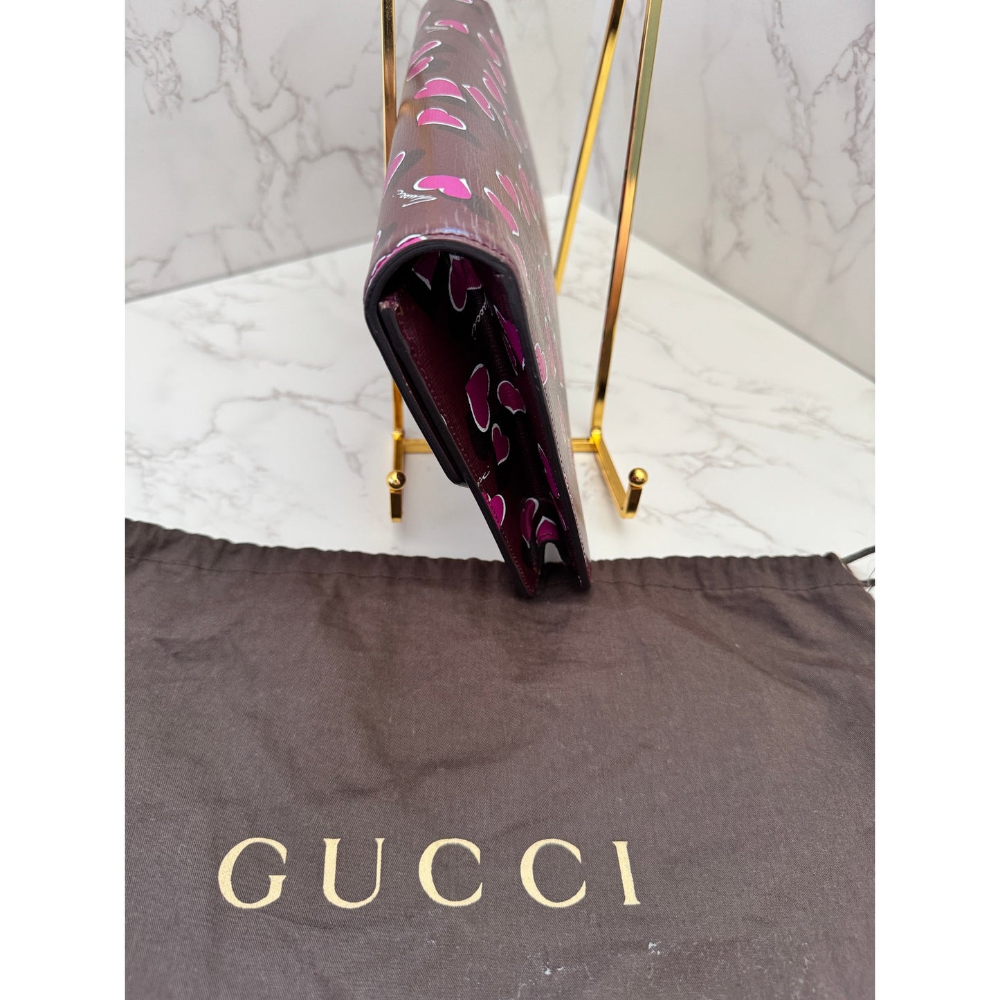 Gucci Heartbeat Shanghai Limited Edition Leather Clutch