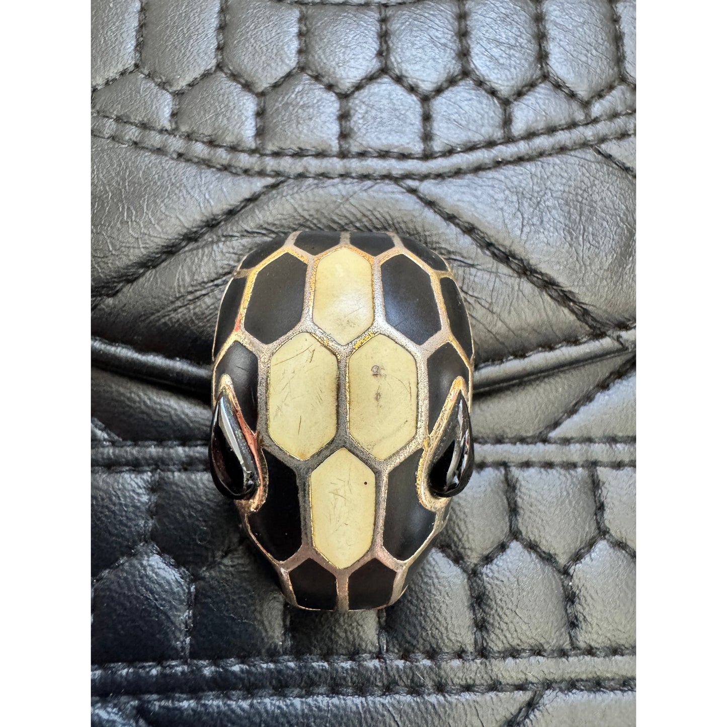Bvlgari Forever Scaglie Quilted Leather Shoulder Bag