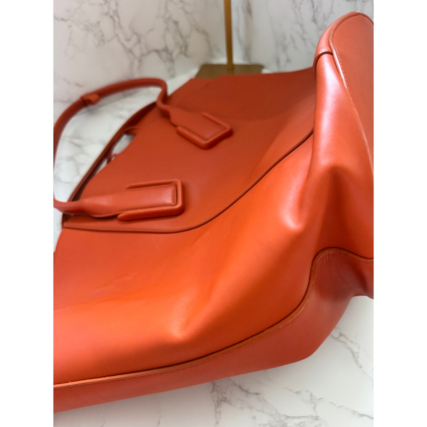 Bottega Veneta Basket Tote in Orange with Baby