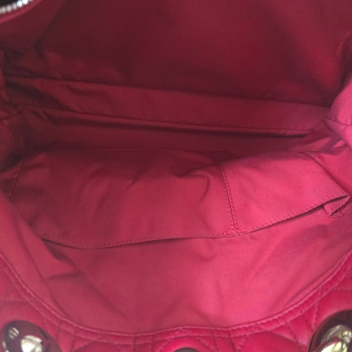 Christian Dior Large Dior Soft Cannage Red Lambskin Shopping Tote