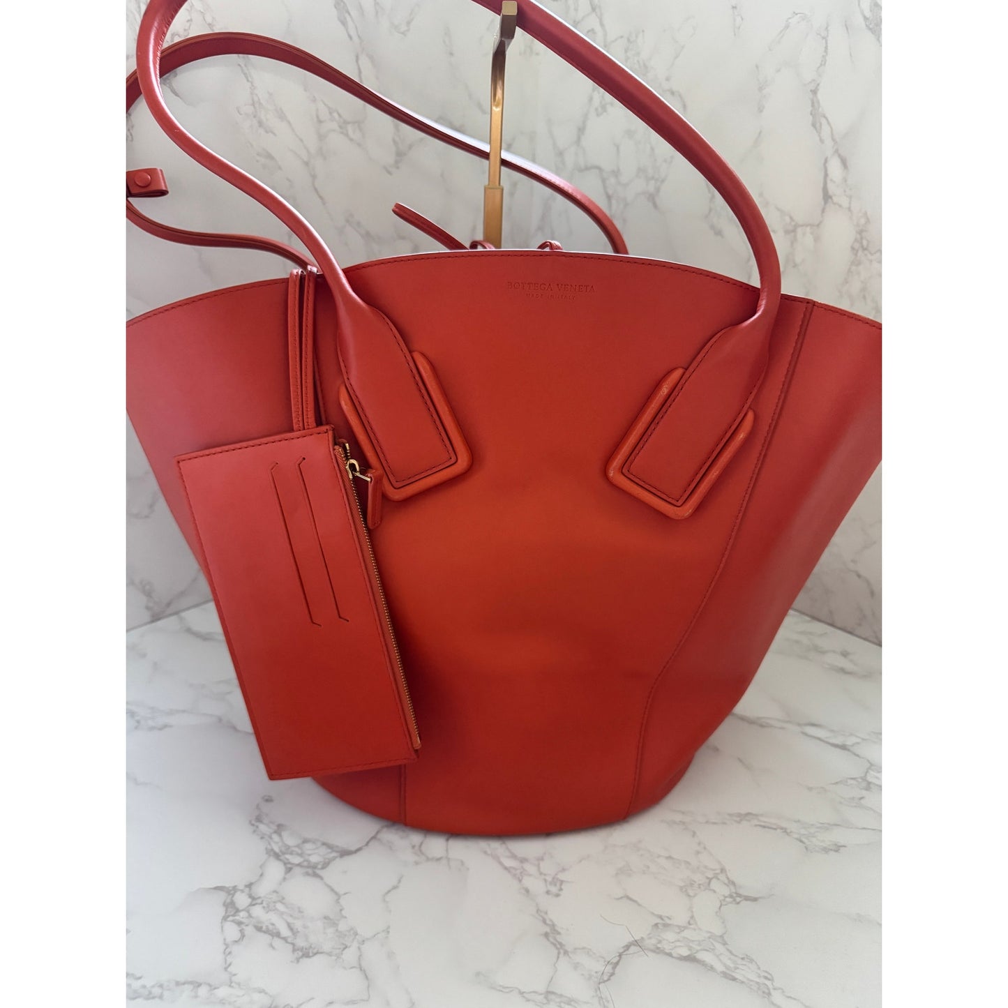 Bottega Veneta Basket Tote in Orange with Baby