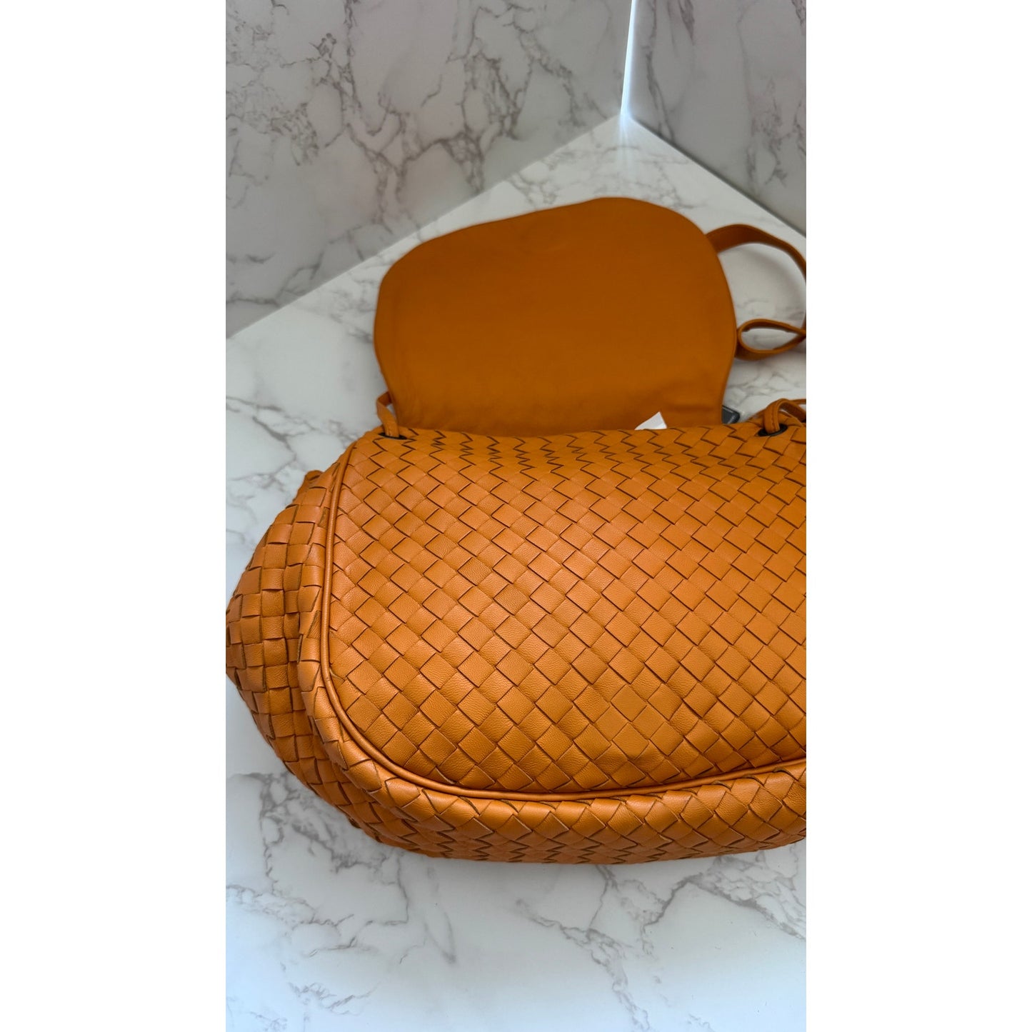 Bottega Veneta Intercciato Leather Crossbody Bag