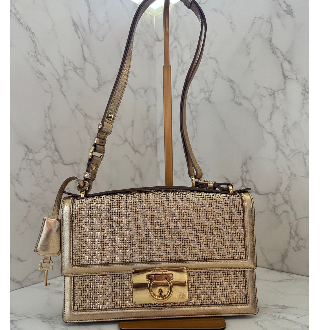 Salvatore Ferragamo Aileen Gancio Shoulder/Top Handle Bag