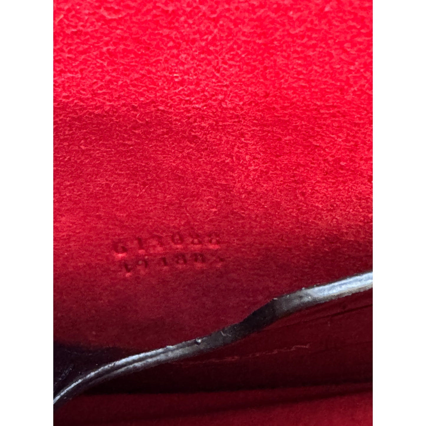 Alexander MCQueen Small Black Croc Embossed Leather Bag
