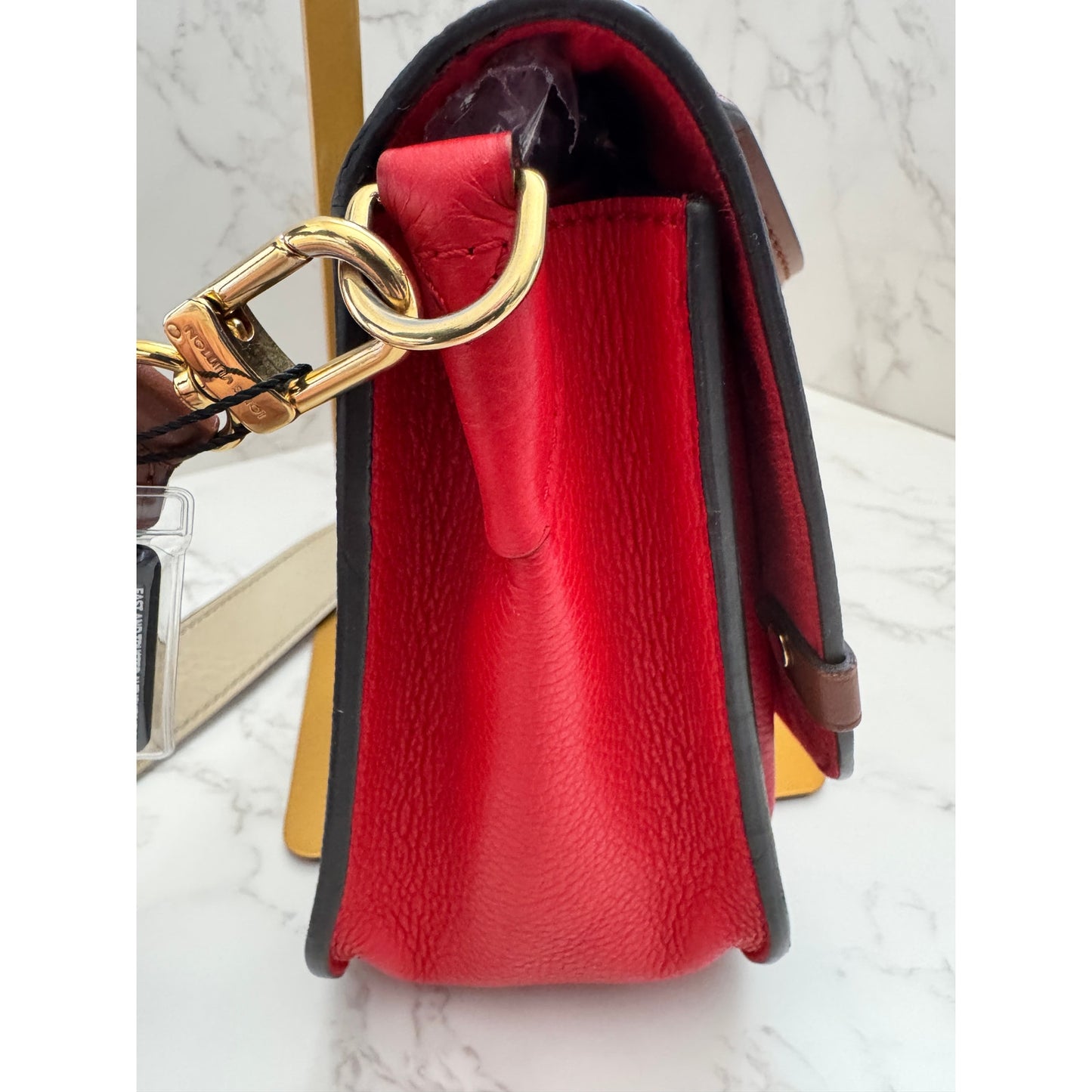 Louis Vuitton Monogram Vaugirard PM Brown Red Crossbody Bag