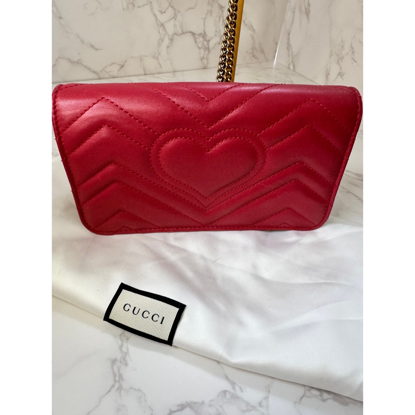 Gucci GG Marmont Matelasse Leather Chain Flap Bag