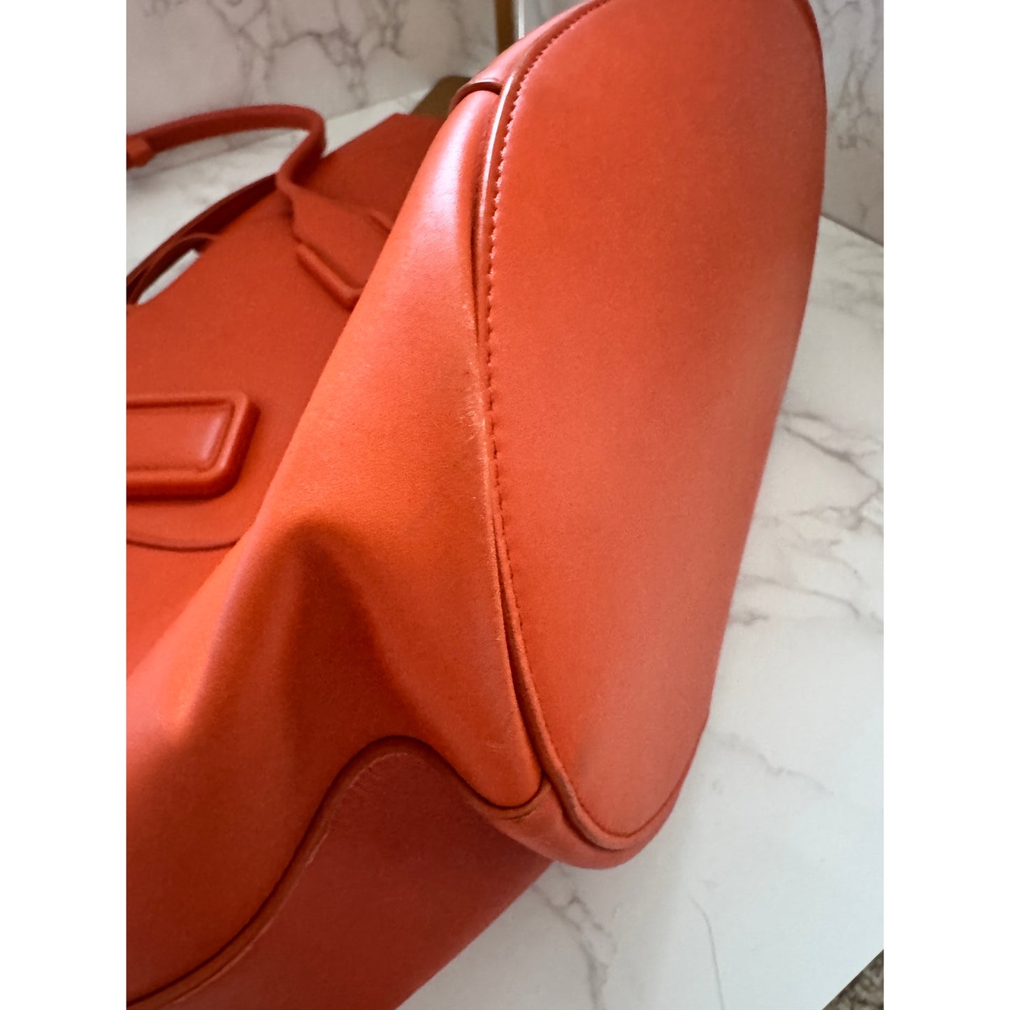 Bottega Veneta Basket Tote in Orange with Baby
