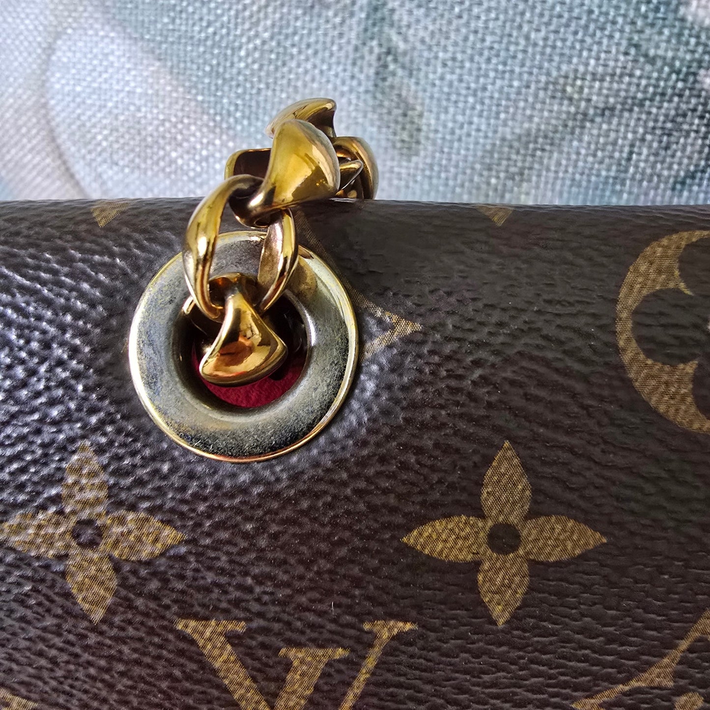Louis Vuitton Victoire Monogram Cerise Red Bijoux Chain Shoulder Bag