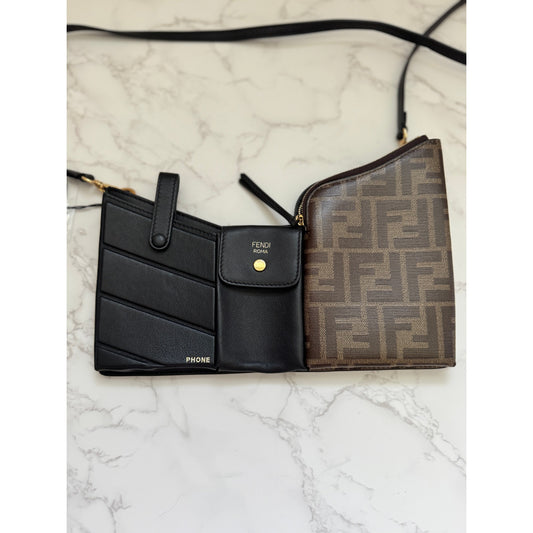 Fendi Mini Zucca 3 Pocket Crossbody Bag