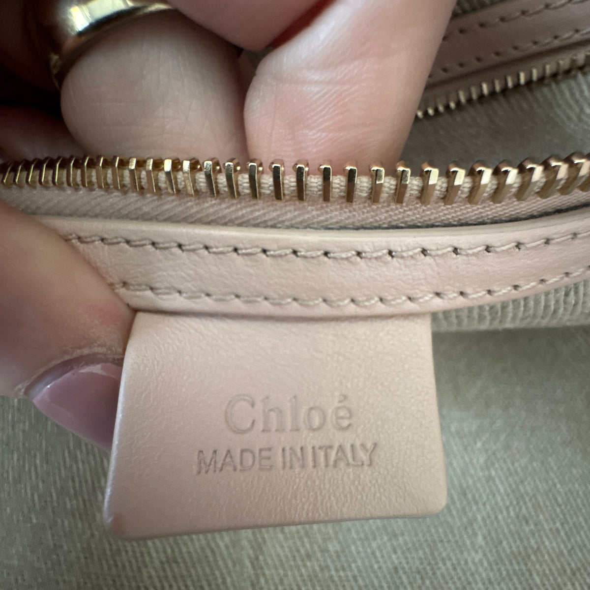 Chloé Judy Slouchy Leather Tote Bag Cement Pink Pleated NWT