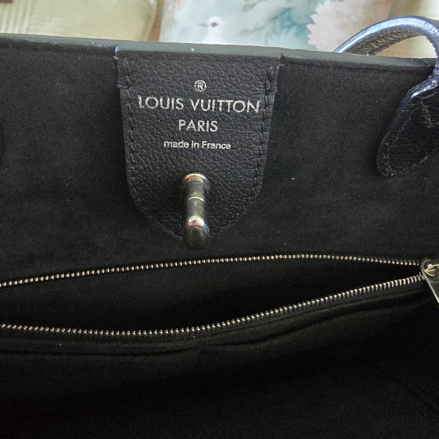 Louis Vuitton Lockme Cabas Python Leather Tote Bag Black/Natural Exotic