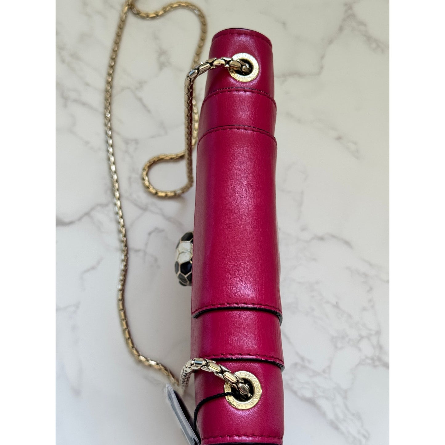 Bvlgari Serpenti Forever Dark Pink Chain Shoulder Bag