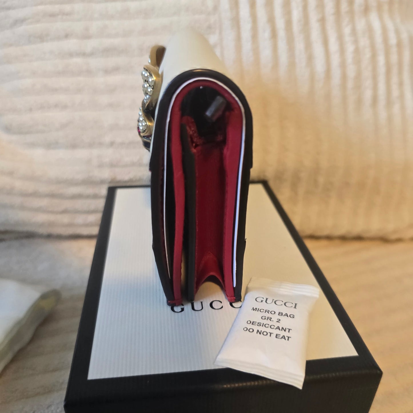 Gucci Queen Margaret Leather Card Case Wallet - NWT
