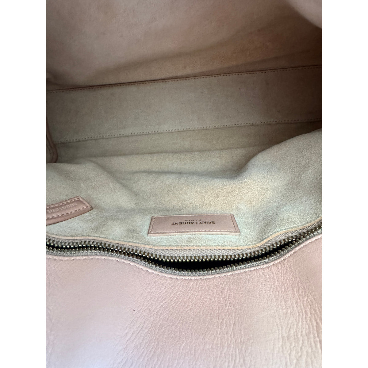 Saint Laurent Blush Calfskin Sac De Jour Tote Bag