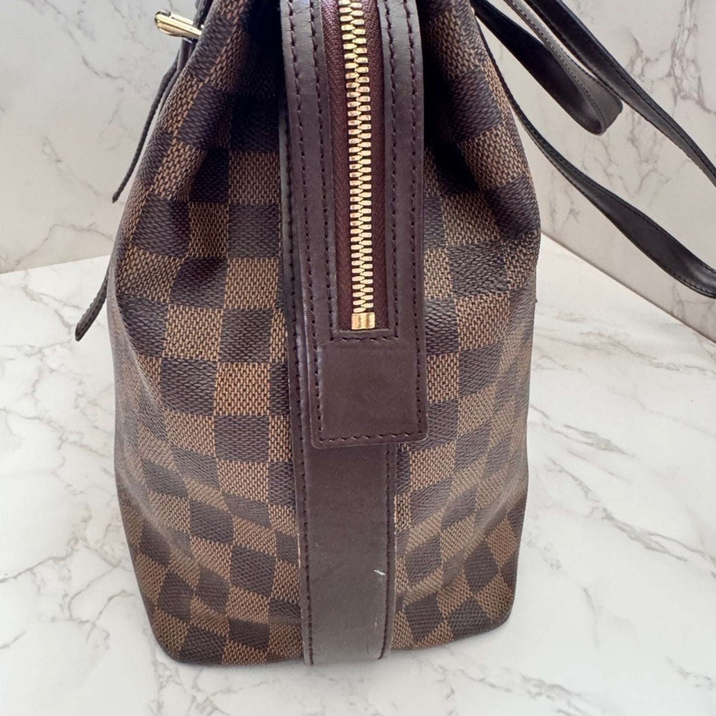 Louis Vuitton Damier Ebene Chelsea Tote Shoulder Bag