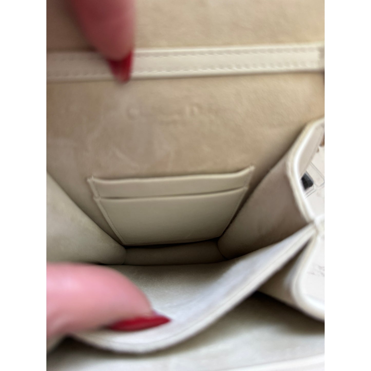 Christian Dior Diorama Vertical Clutch Cream