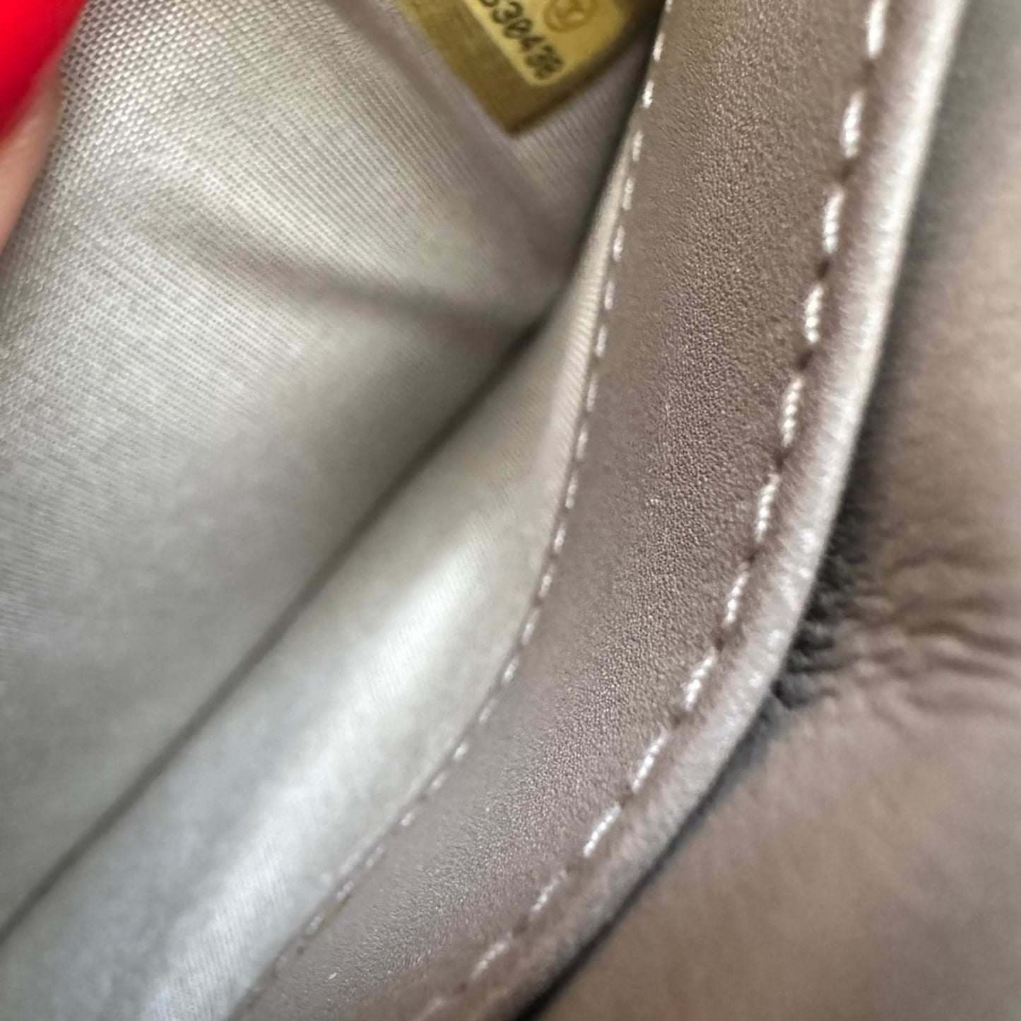 Chanel Quilted Patent Leather Zip Around Wallet - Bronze/Brown