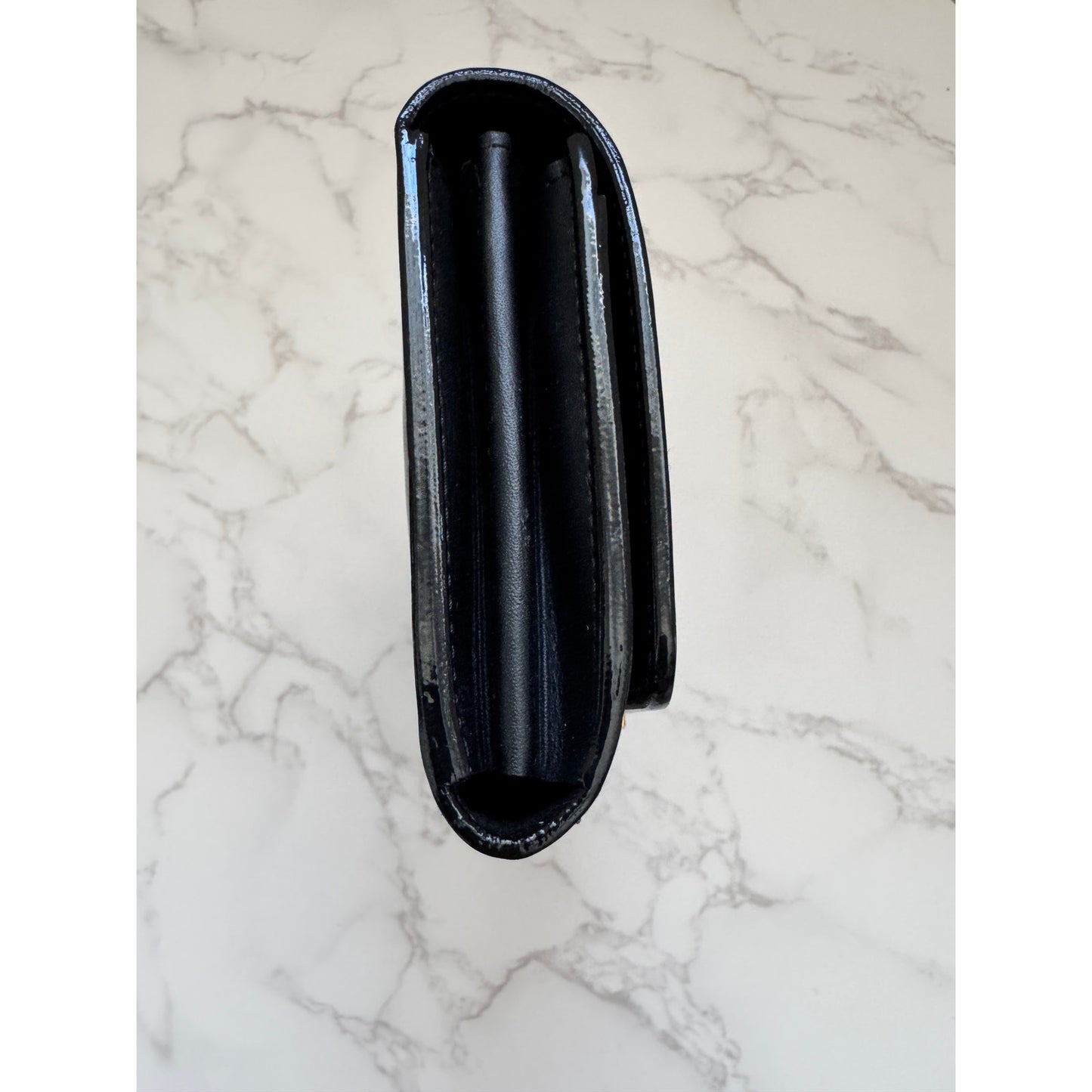 Louise Vuitton Louise Clutch in Black Vernis Patent Leather