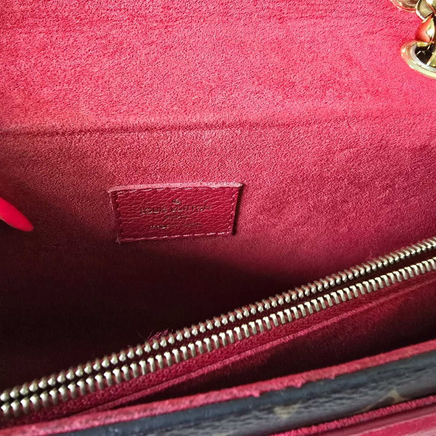 Louis Vuitton Victoire Monogram Cerise Red Bijoux Chain Shoulder Bag