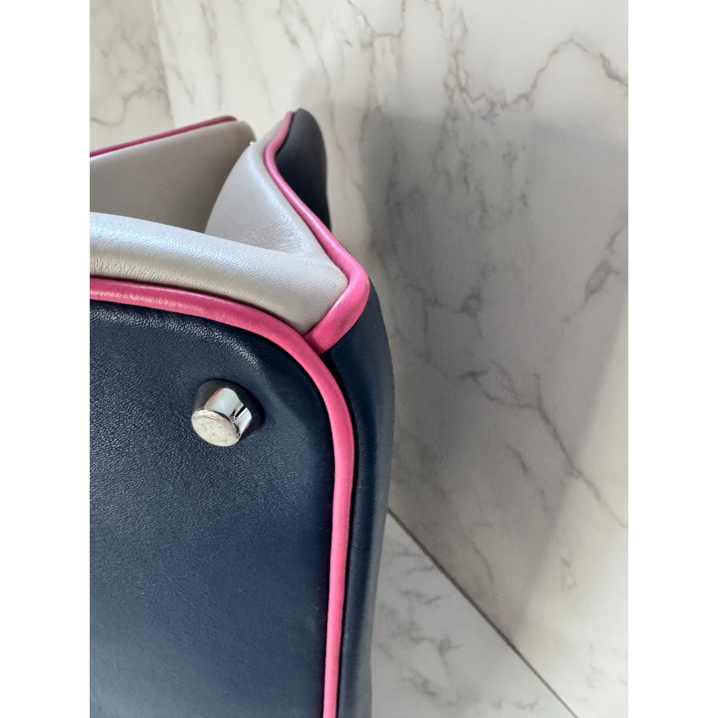Christian Dior Diorissimo Bag with Strap Blue/Pink