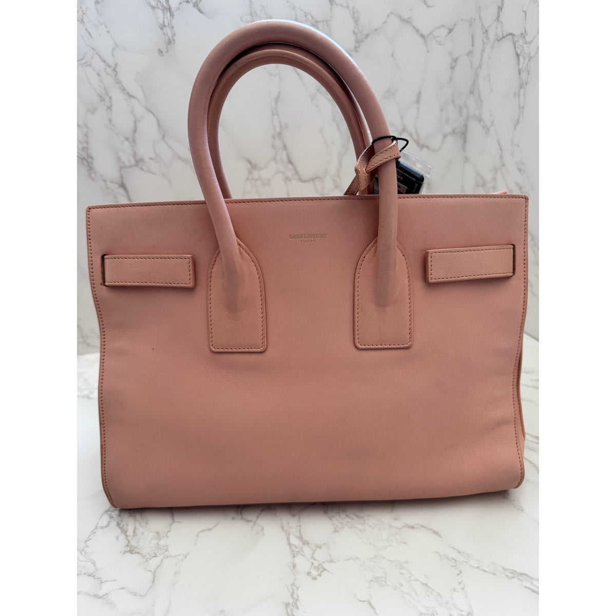 Saint Laurent Blush Calfskin Sac De Jour Tote Bag