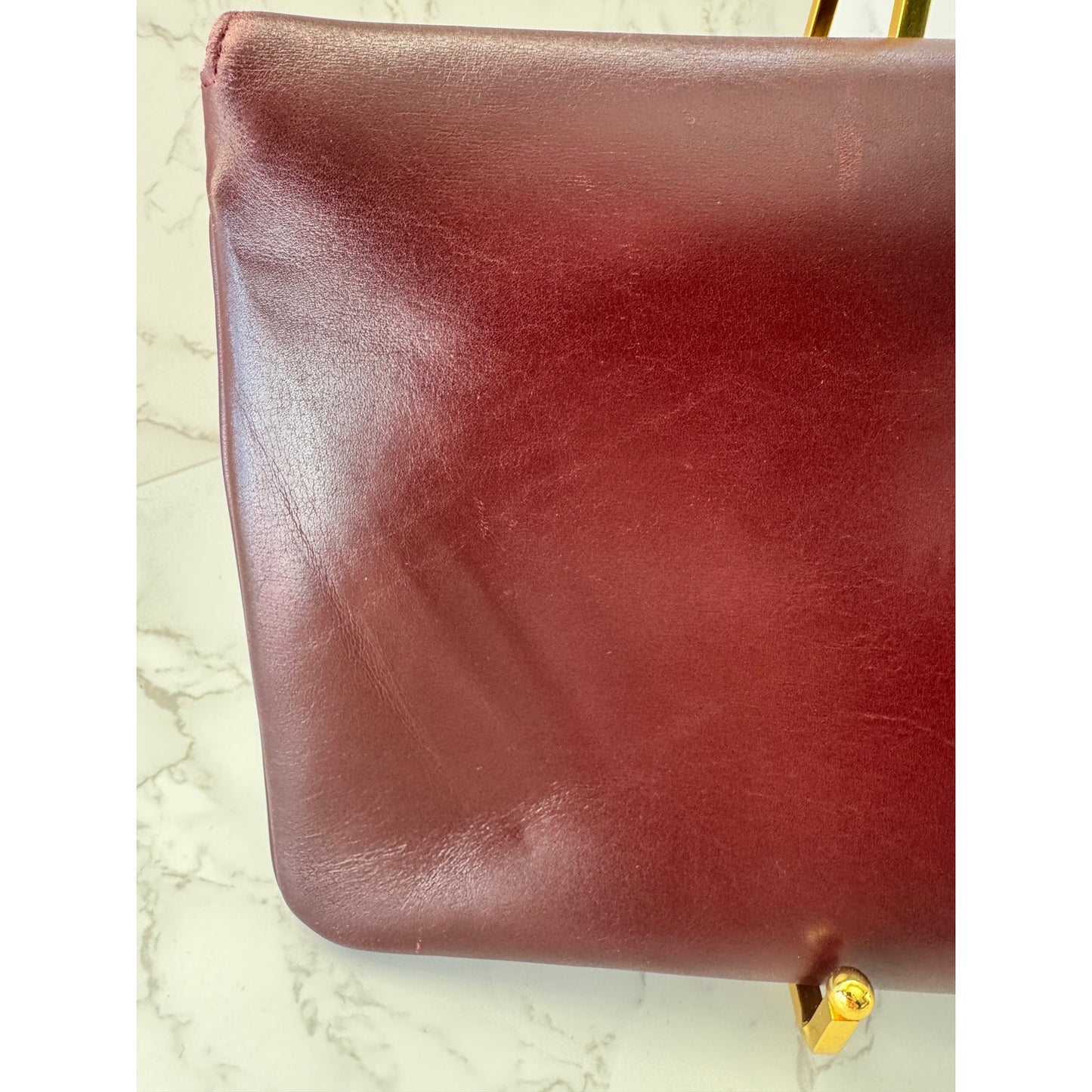 Gucci Rajah Burgundy Leather Clutch