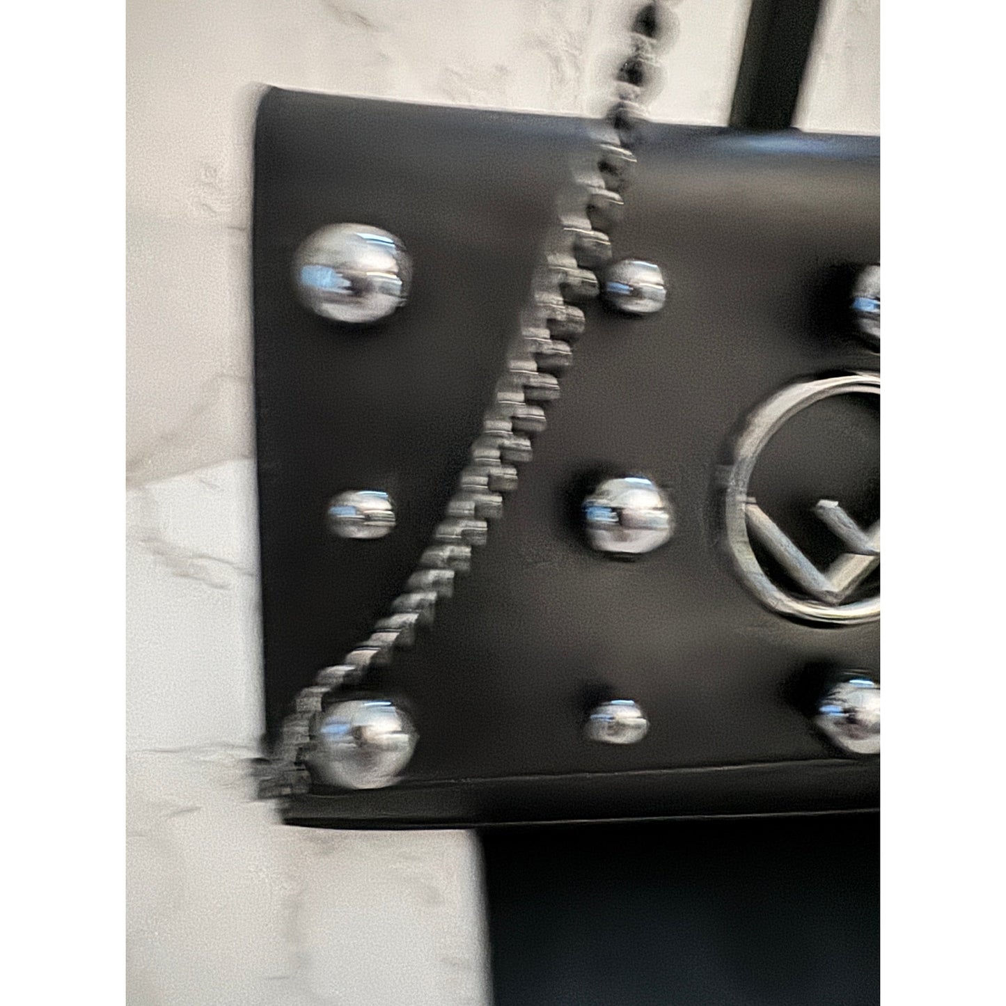Fendi F Logo Liberty Pearl Wallet on Chain