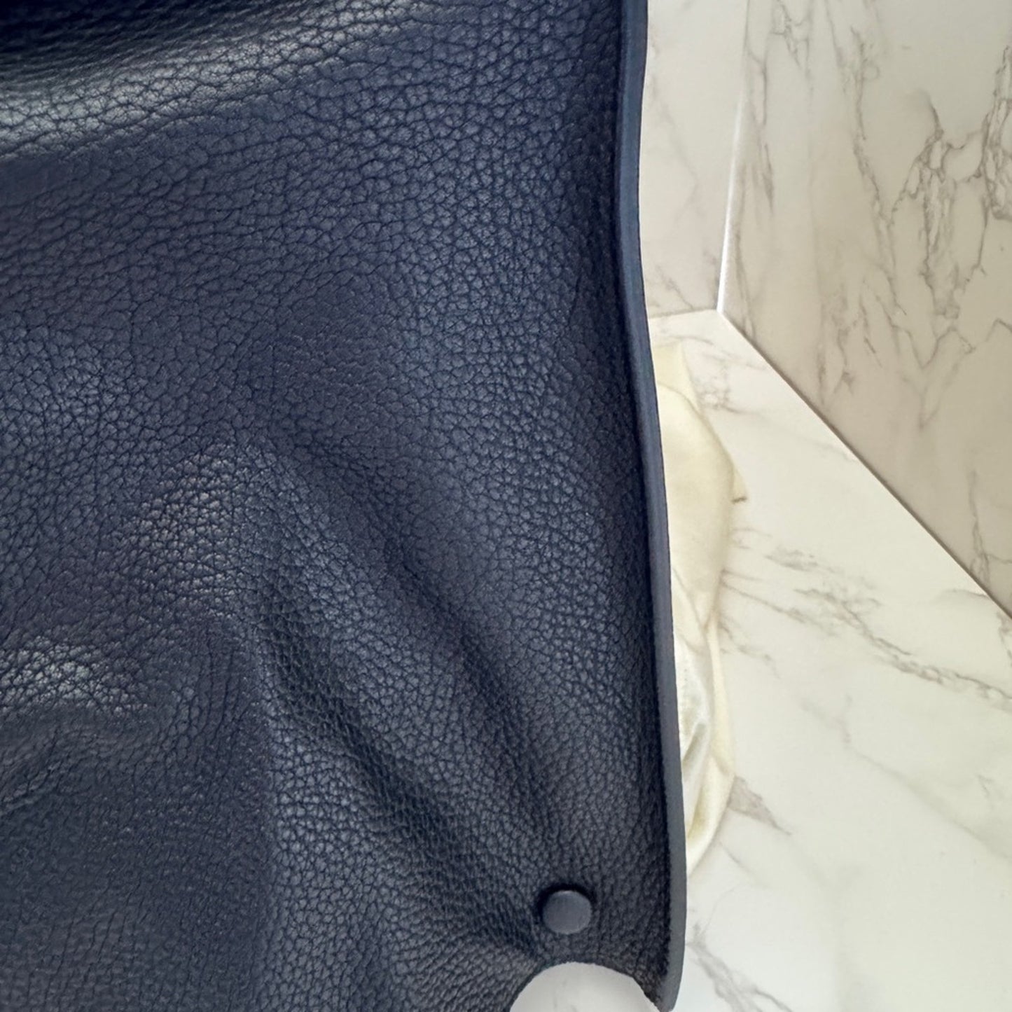Authentic Celine Black Leather Tie Knot Tote