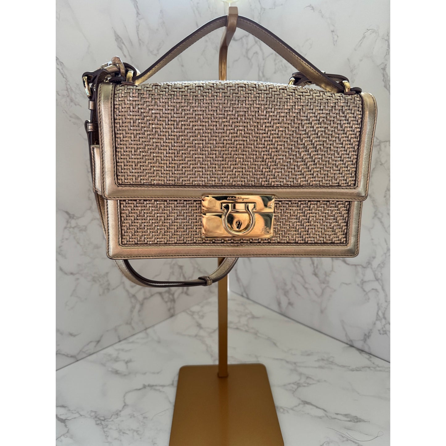 Salvatore Ferragamo Aileen Gancio Shoulder/Top Handle Bag