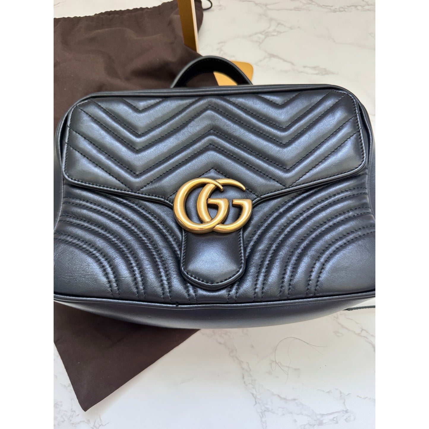 Gucci GG Marmont Matelassé Top Handle and Crossbody Bag