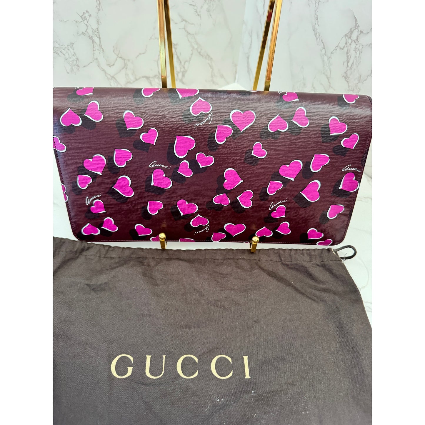 Gucci Heartbeat Shanghai Limited Edition Leather Clutch