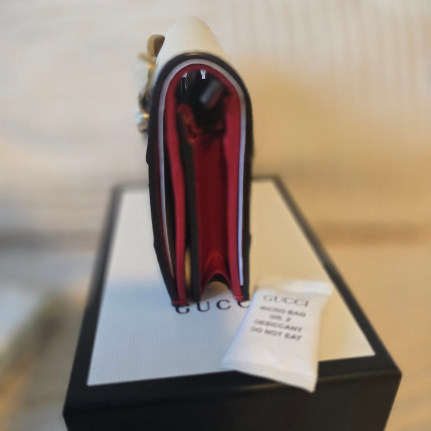Gucci Queen Margaret Leather Card Case Wallet - NWT