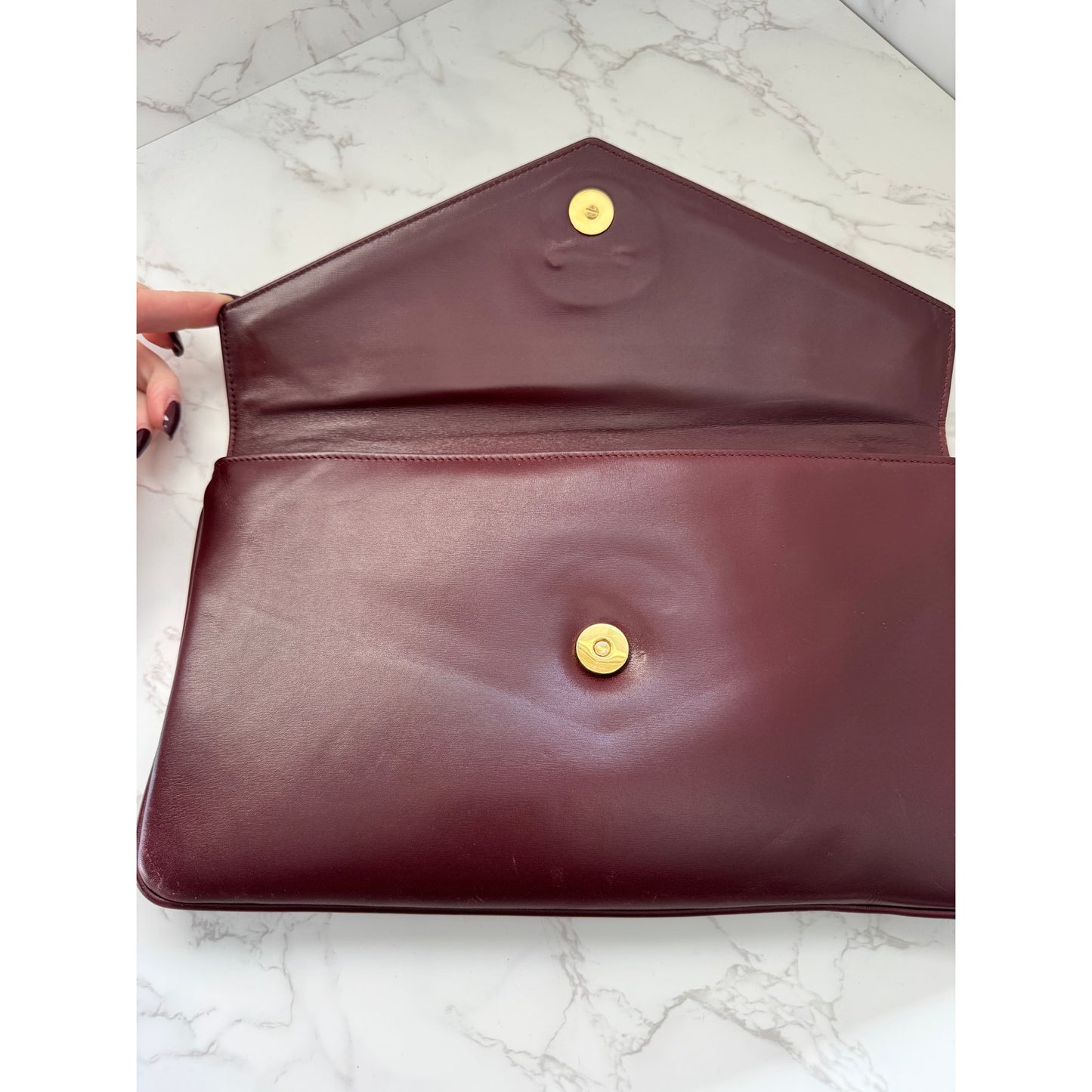 Gucci Rajah Burgundy Leather Clutch