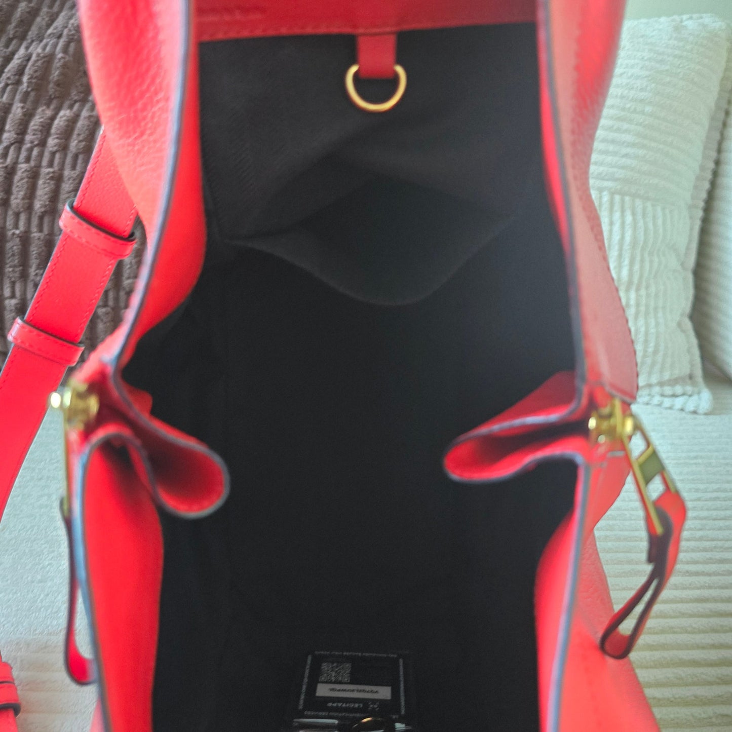 LOEWE Small Hammock Bag Scarlet Red Grained Leather Crossbody Tote