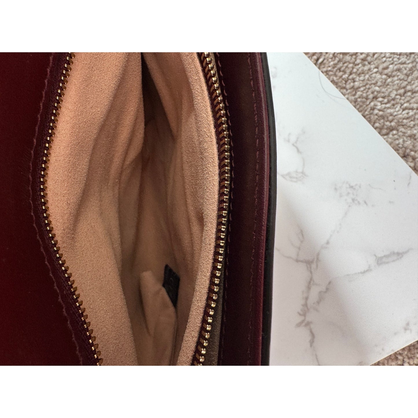 Gucci Rajah Burgundy Leather Clutch
