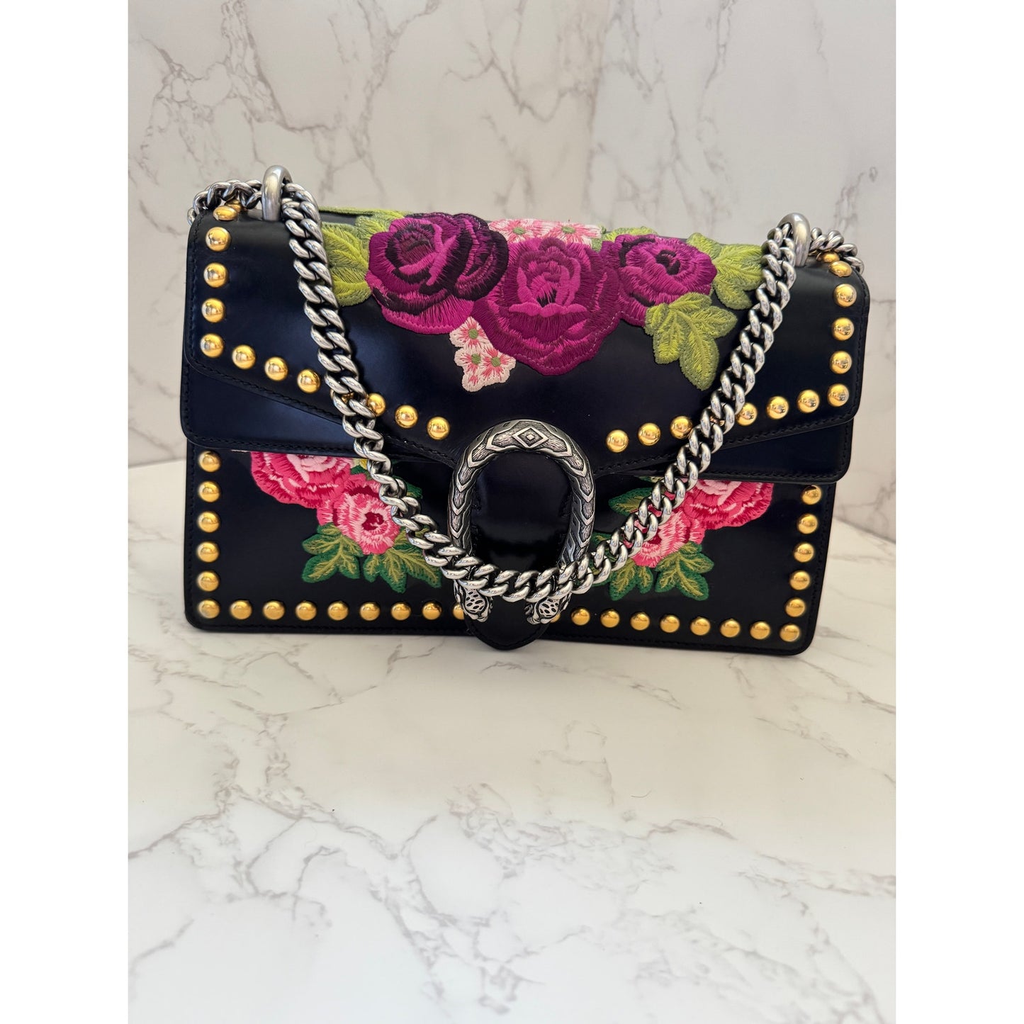 Gucci Dionysus Floral Embroidered "Blind for Love" In Black Limited Edition