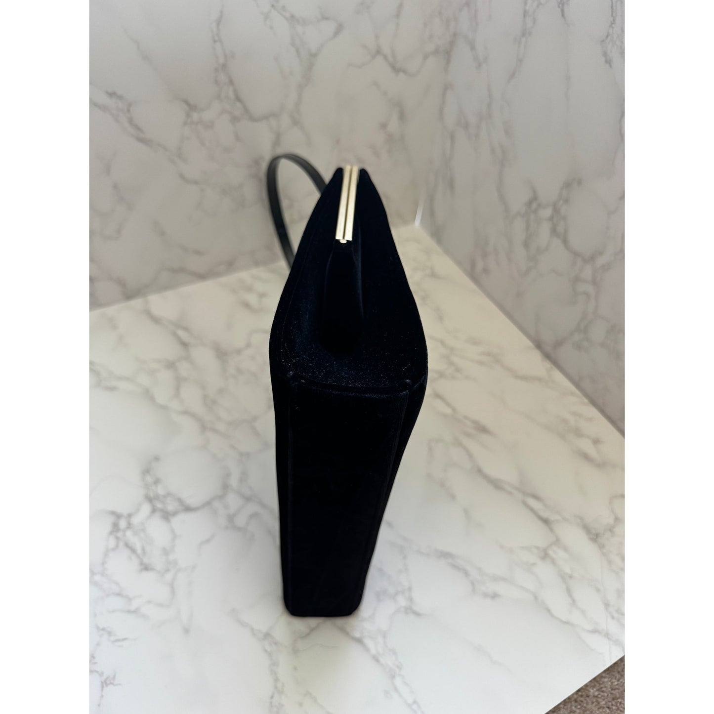 Yves Saint Laurent Le Anne-Marie Shoulder Bag in Black Velvet