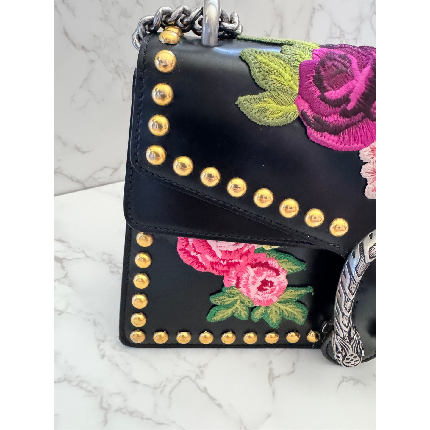 Gucci Dionysus Floral Embroidered "Blind for Love" In Black Limited Edition