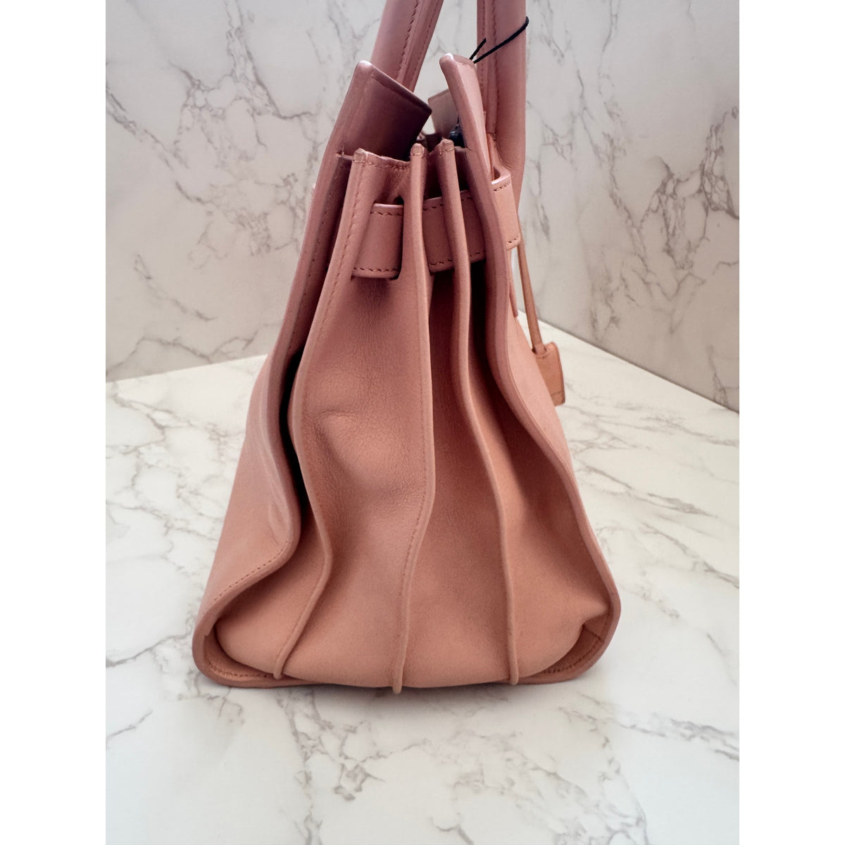 Saint Laurent Blush Calfskin Sac De Jour Tote Bag