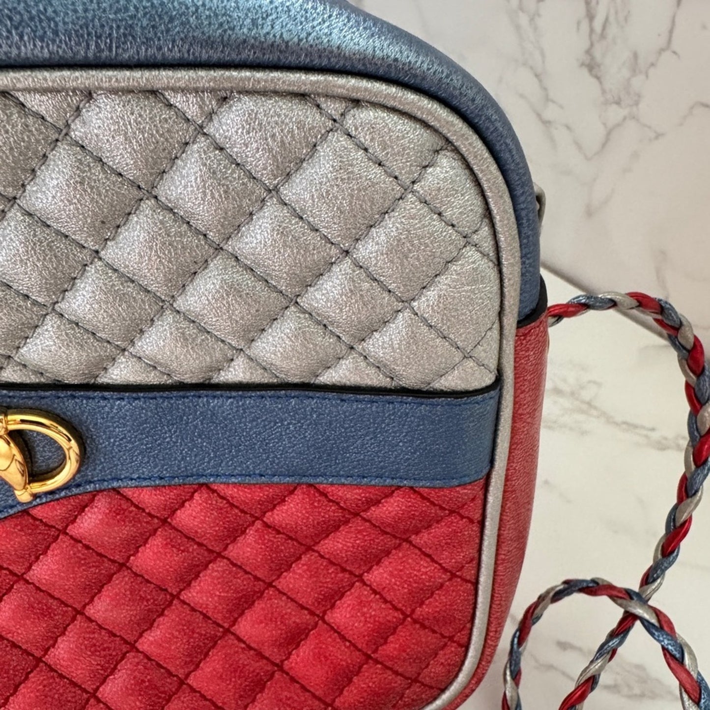 Gucci Laminated Nappa Trapuntata Zumi Shoulder Bag
