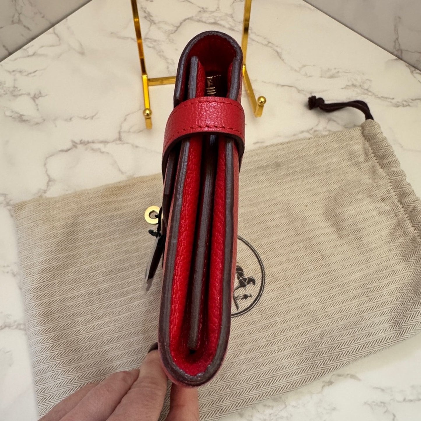Hermès Kelly Long Wallet in Rouge