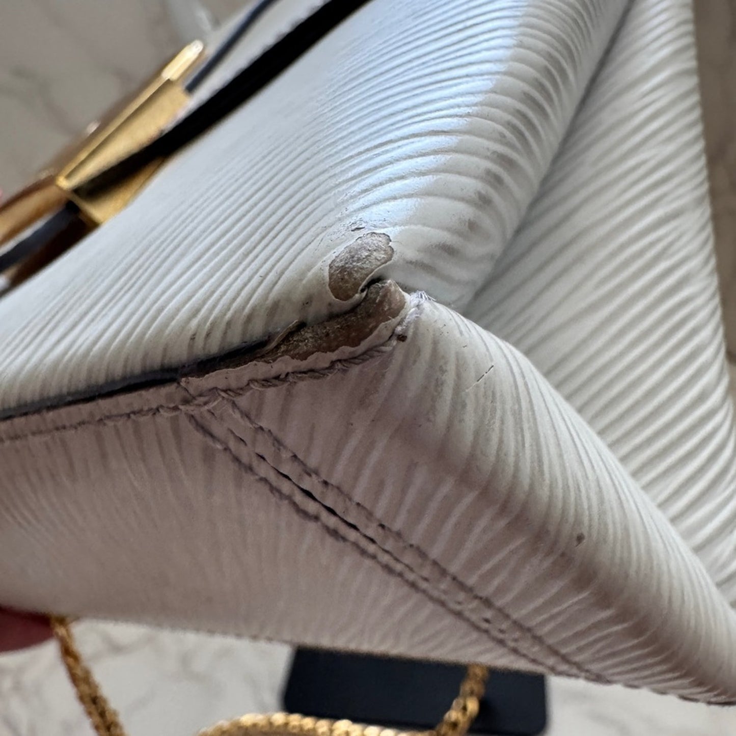 Authentic Louis Vuitton Locky BB in Blanc Epi Leather