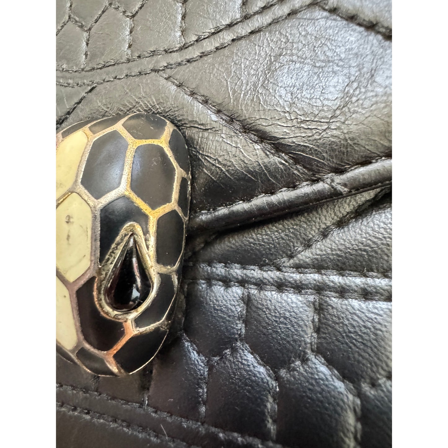Bvlgari Forever Scaglie Quilted Leather Shoulder Bag