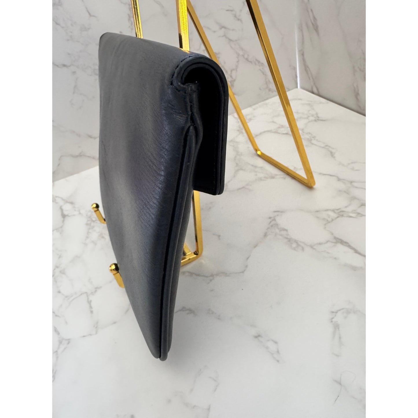Gucci Rajah Broadway Clutch in Black Leather