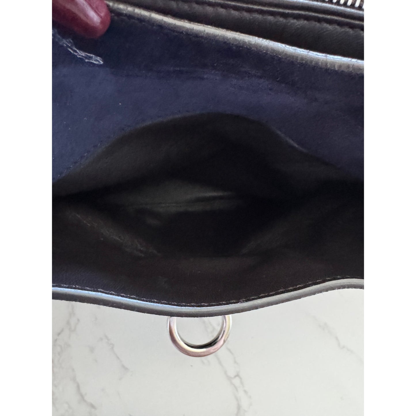 Salvatore Ferragamo Blue Suede and Exotic Python Top Handle Sophia Bag