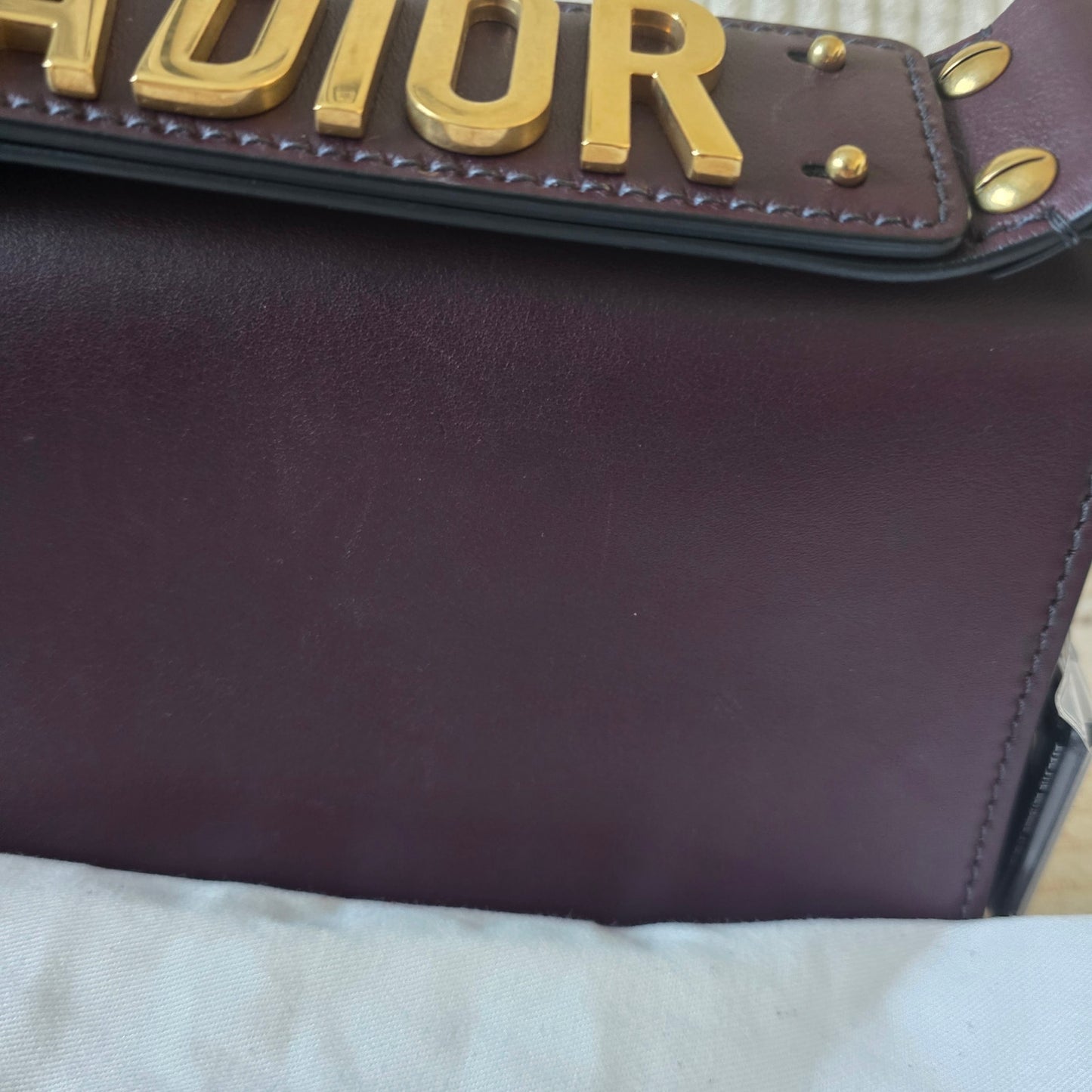 Christian Dior J'Adior Flap Bag Medium Burgundy Amaranth Leather Gold