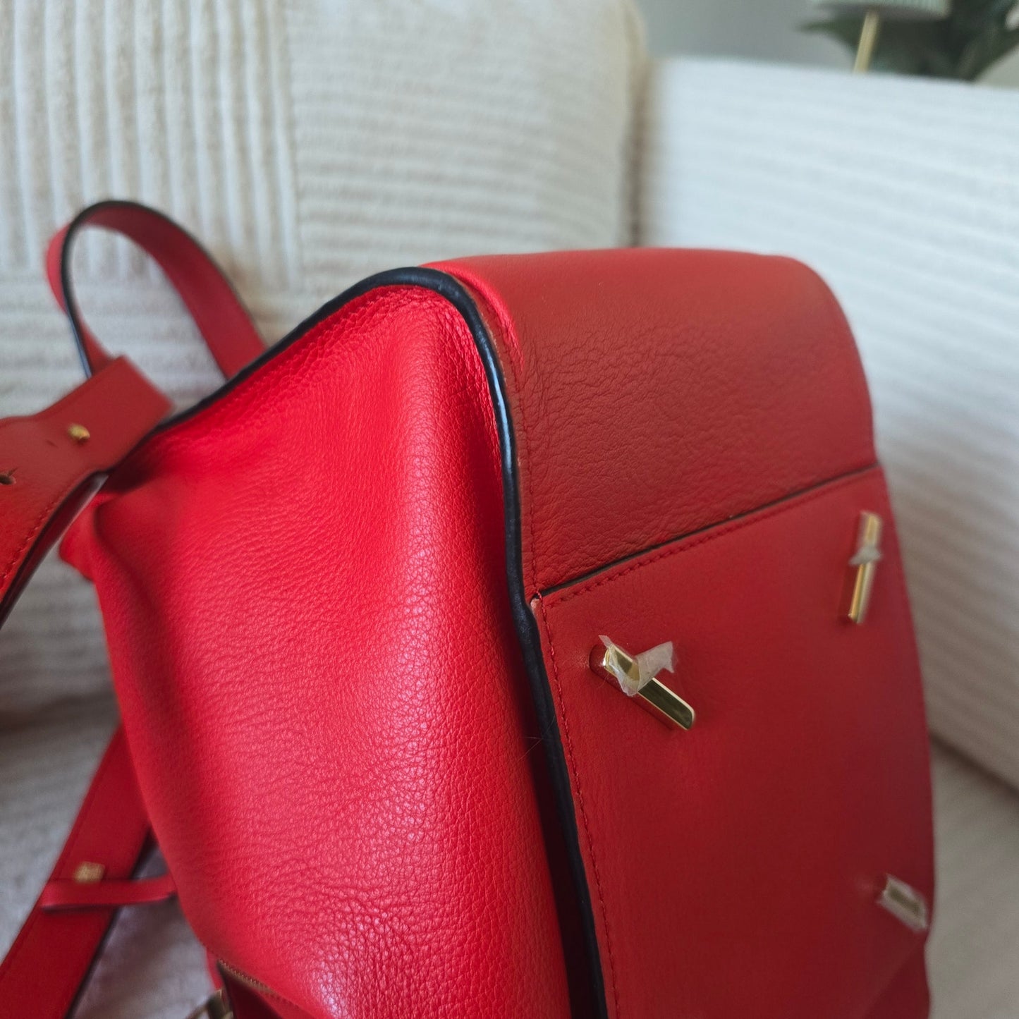 LOEWE Small Hammock Bag Scarlet Red Grained Leather Crossbody Tote