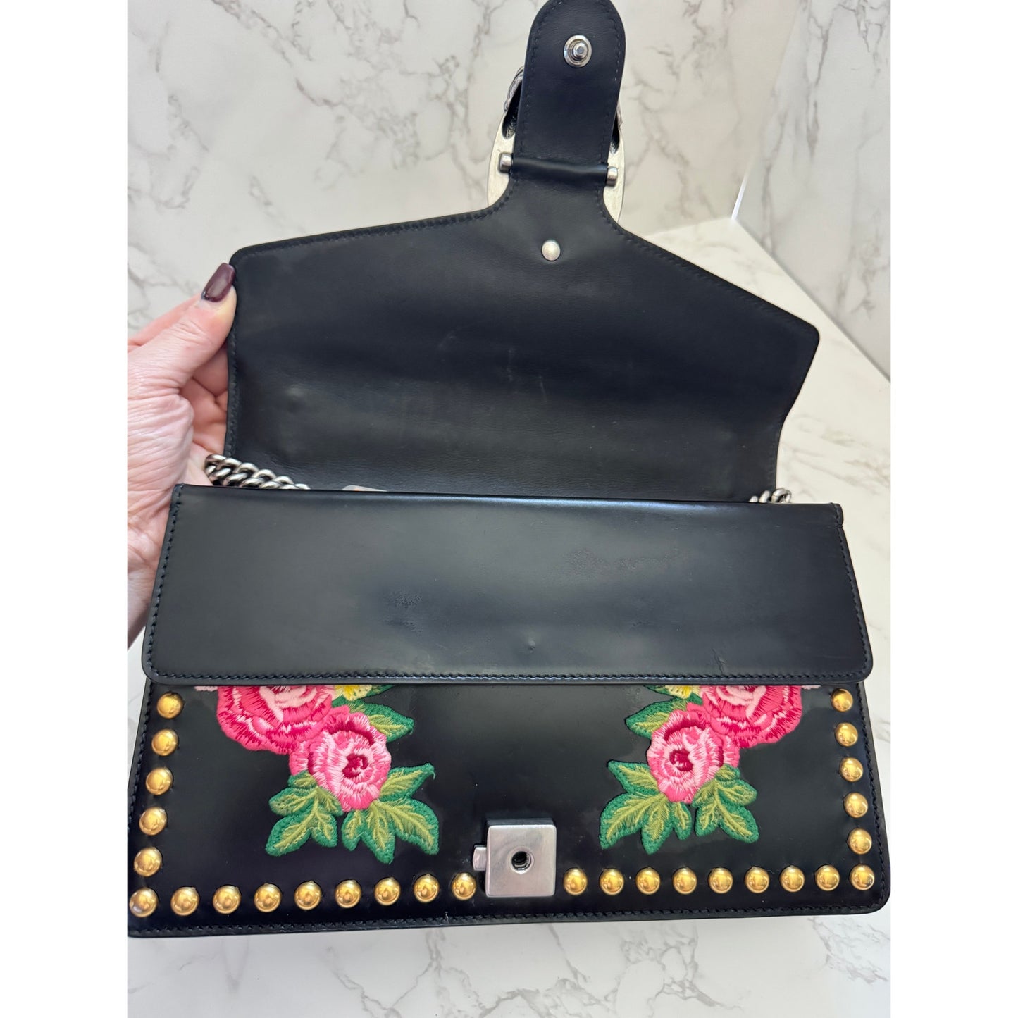 Gucci Dionysus Floral Embroidered "Blind for Love" In Black Limited Edition